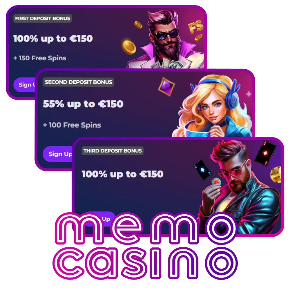 Memo Casino provides a wide variety of bonuses and promotions.
