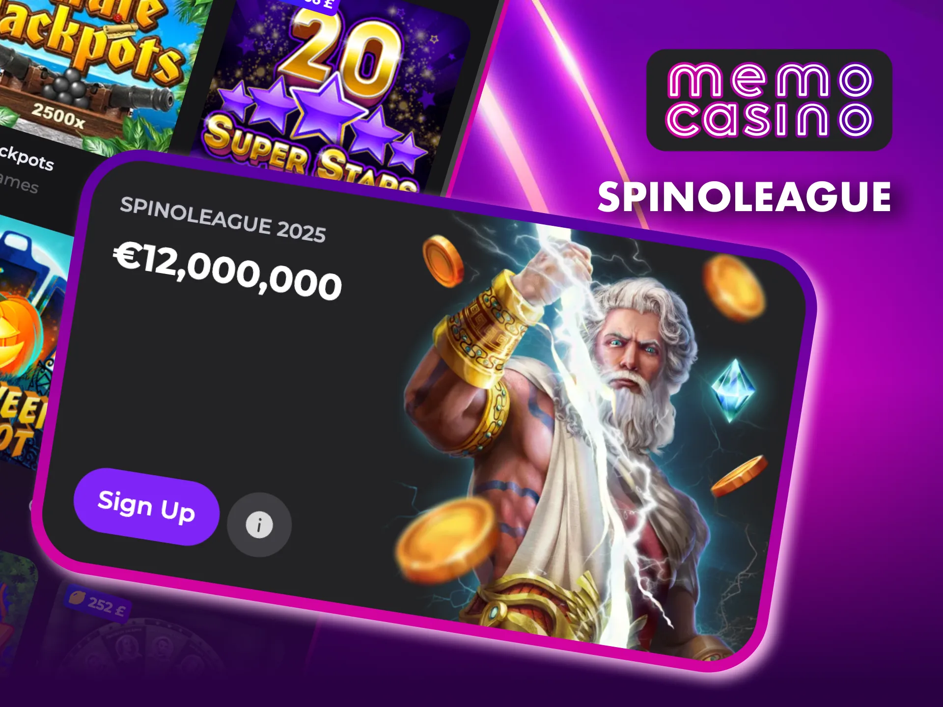 Compete in Spinoleague at Memo Casino and claim your share of the grand prize.