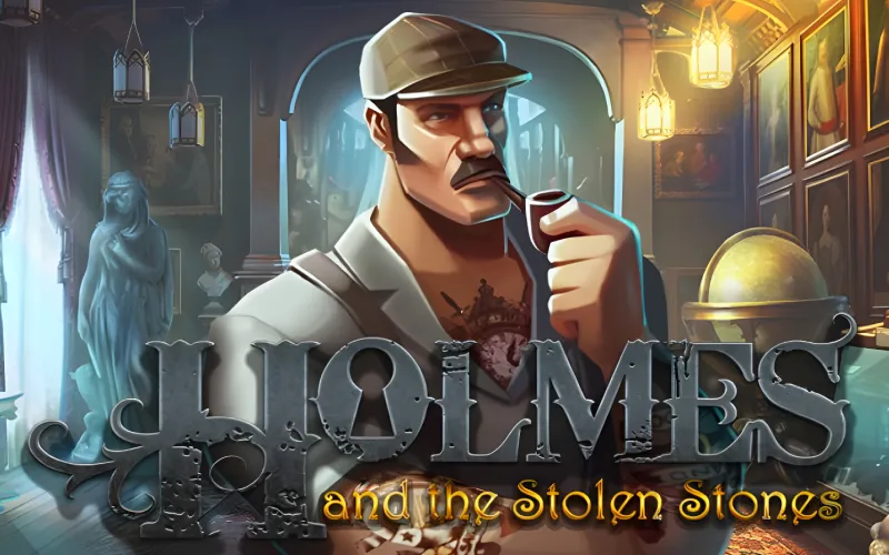 Solve mysteries and collect shards for massive wins in Holmes and the Stolen Stones with Memo Casino.