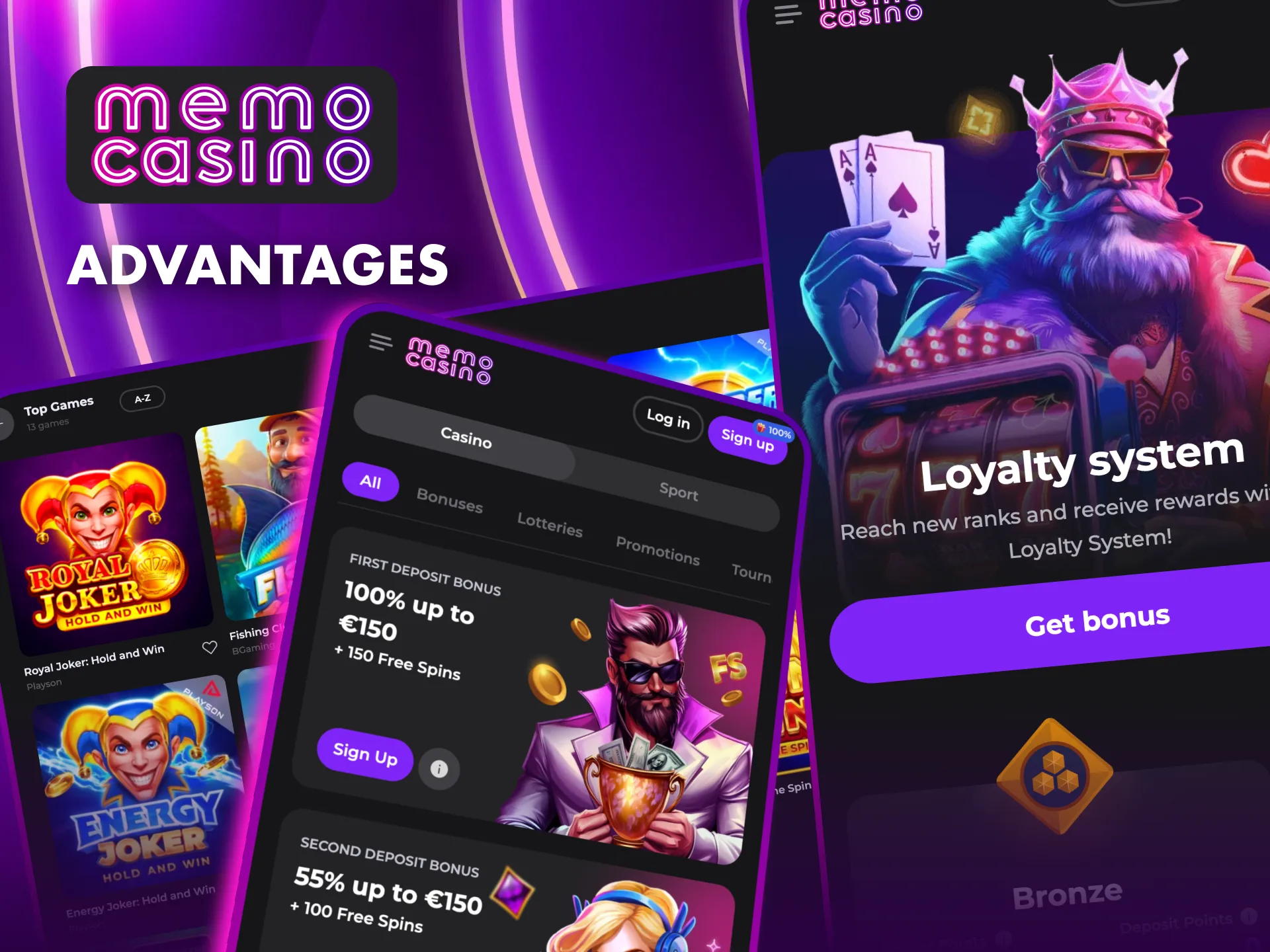 Logging into Memo Casino unlocks thousands of games, exclusive bonuses, sports betting.