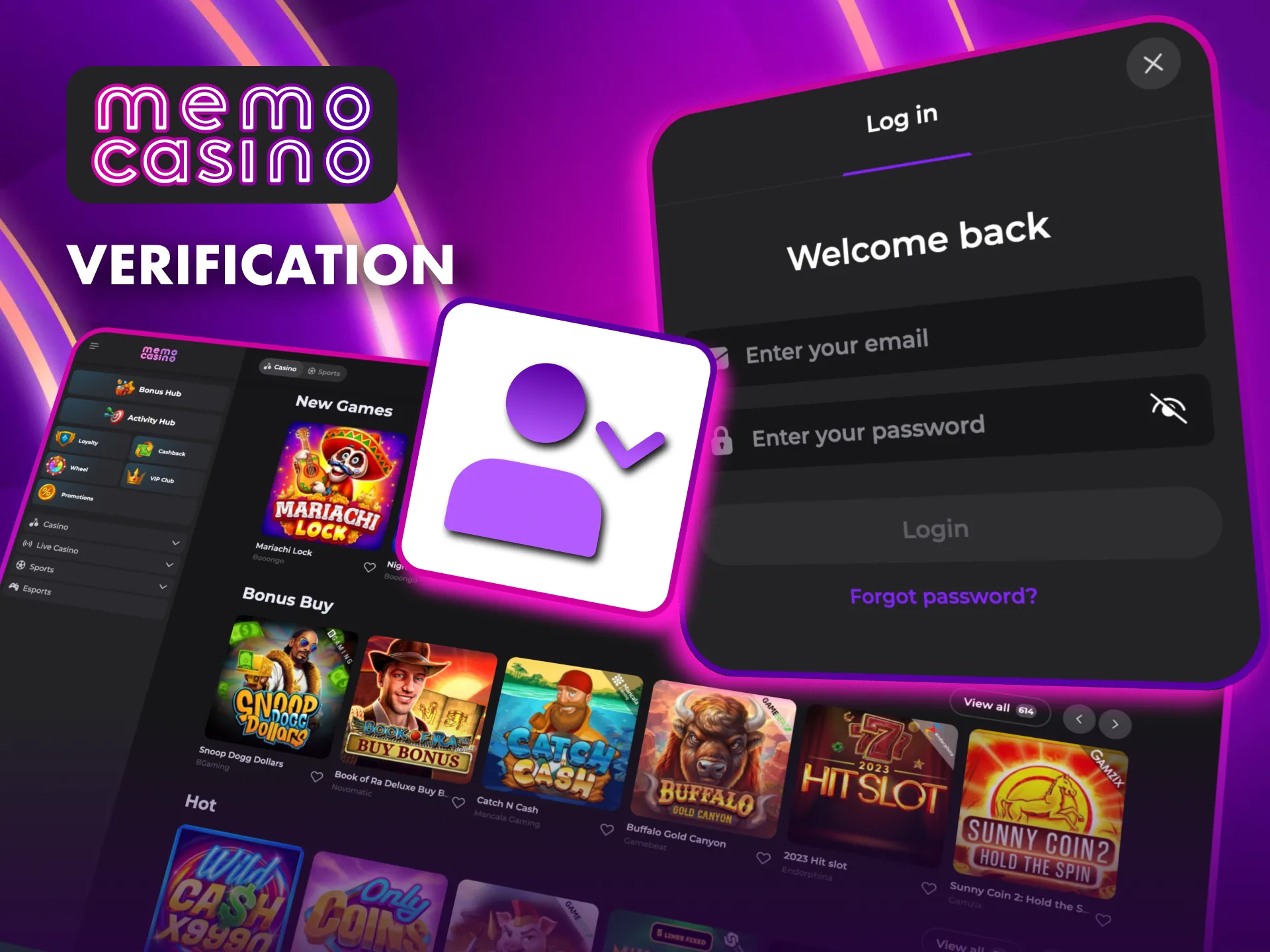 Complete the Memo Casino verification process by following the email instructions after registration.