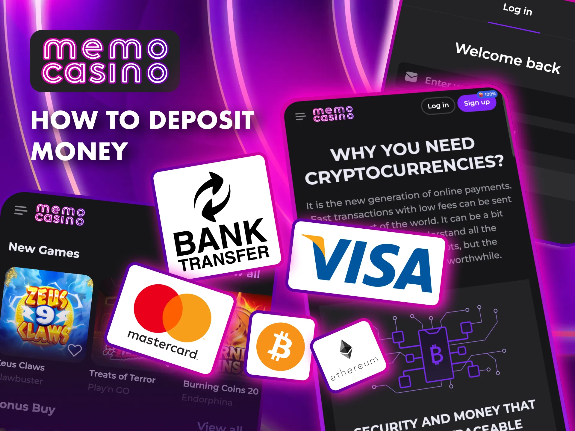 Funding your Memo Casino account is simple.